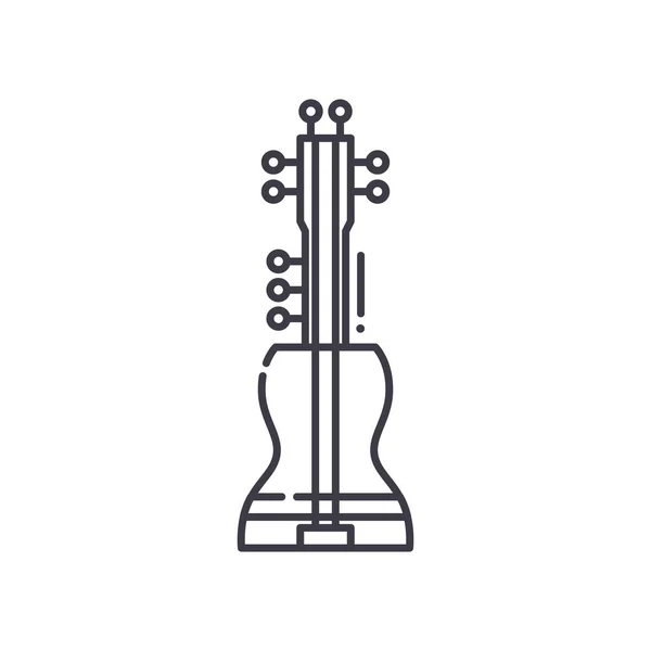 Musikinstrument-Symbol, linear isolierte Illustration, dünner Linienvektor, Webdesign-Zeichen, Umrisskonzept-Symbol mit editierbarem Strich auf weißem Hintergrund. — Stockvektor