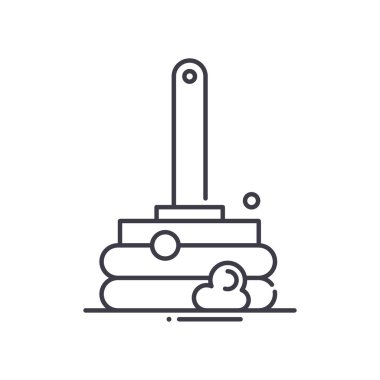 Paspas simgesi, doğrusal izole edilmiş illüstrasyon, ince çizgi vektörü, web tasarım işareti, düzenlenebilir çizgi konsept sembolü beyaz arkaplan üzerinde.