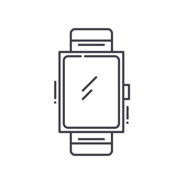 Simgeyi gözlemle, doğrusal izole edilmiş illüstrasyon, ince çizgi vektörü, web tasarım işareti, düzenlenebilir beyaz arkaplan üzerinde çizgi konsept sembolü.