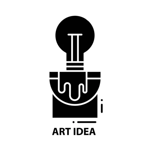 Icona dell'idea artistica, segno vettoriale nero con tratti modificabili, illustrazione concettuale — Vettoriale Stock