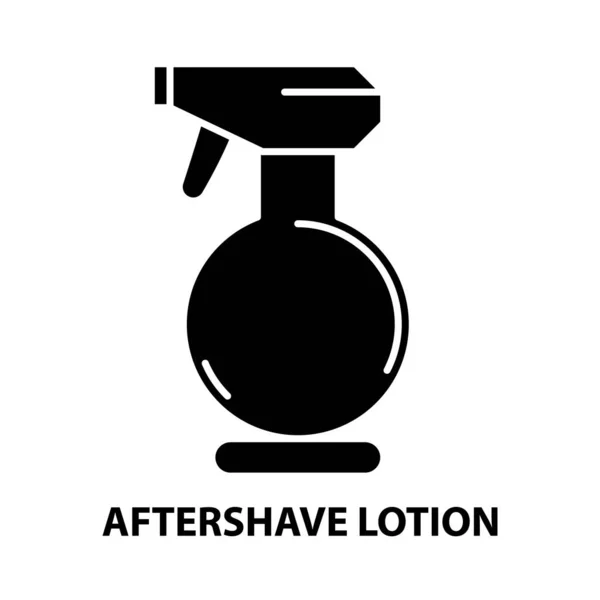 Aftershave-Lotion-Symbol, schwarzes Vektorzeichen mit editierbaren Strichen, Konzeptillustration — Stockvektor