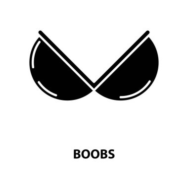 Göğüs simgesi, düzenlenebilir vuruşlarla siyah vektör işareti, konsept illüstrasyon