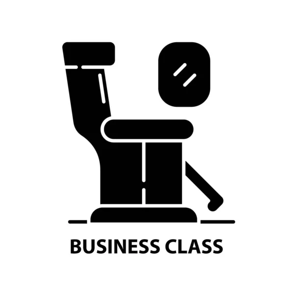 Business class ikon, fekete vektor jel szerkeszthető mozdulatokkal, koncepció illusztráció — Stock Vector