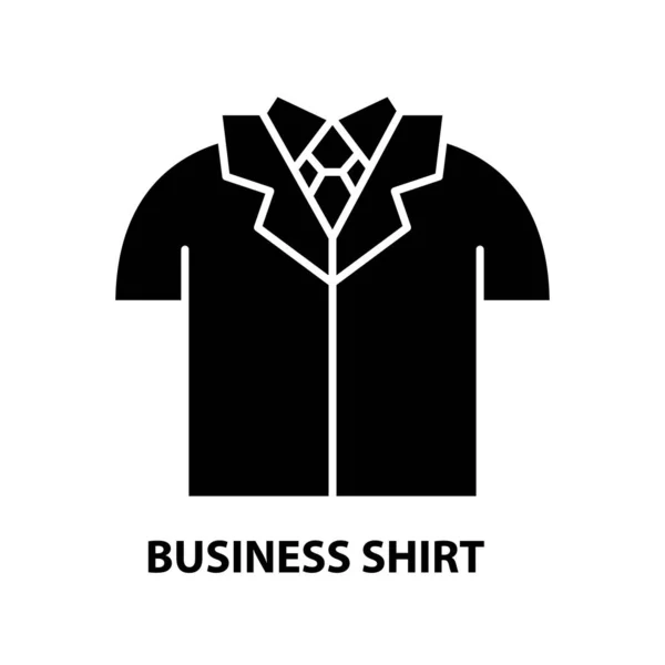 Business shirt ikon, svart vektor tecken med redigerbara drag, koncept illustration — Stock vektor