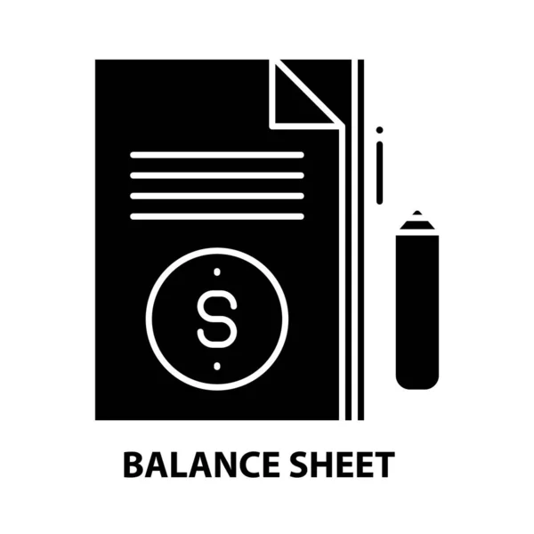 Icono del balance, signo de vector negro con trazos editables, ilustración conceptual — Vector de stock