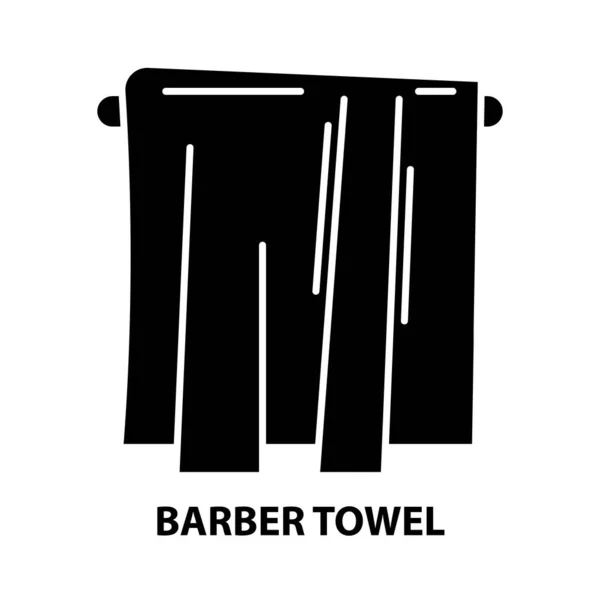 Icono de la toalla de peluquero, signo de vector negro con movimientos editables, ilustración de concepto — Archivo Imágenes Vectoriales