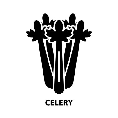 Kereviz simgesi, düzenlenebilir vuruşlarla siyah vektör işareti, konsept illüstrasyon