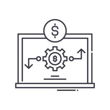 Optimizasyon yöntemi simgesi, doğrusal izole edilmiş illüstrasyon, ince çizgi vektörü, web tasarım işareti, düzenlenebilir konsept sembolü beyaz arkaplan üzerinde.