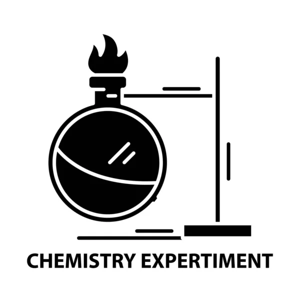Иконка экспертизы по химии, знак черного вектора с редактируемыми штрихами, концептуальная иллюстрация — стоковый вектор