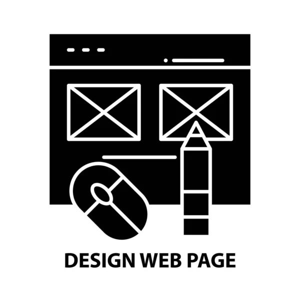 Diseño icono de la página web, signo de vector negro con movimientos editables, ilustración de concepto — Archivo Imágenes Vectoriales