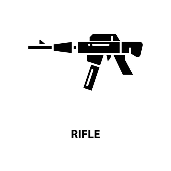 Значок пистолета, черный векторный знак с редактируемыми штрихами, концептуальная иллюстрация — стоковый вектор