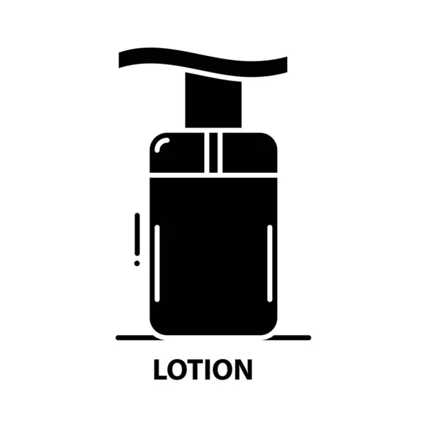 Lotionsobjekt-Symbol, schwarzes Vektorzeichen mit editierbaren Strichen, Konzeptillustration — Stockvektor