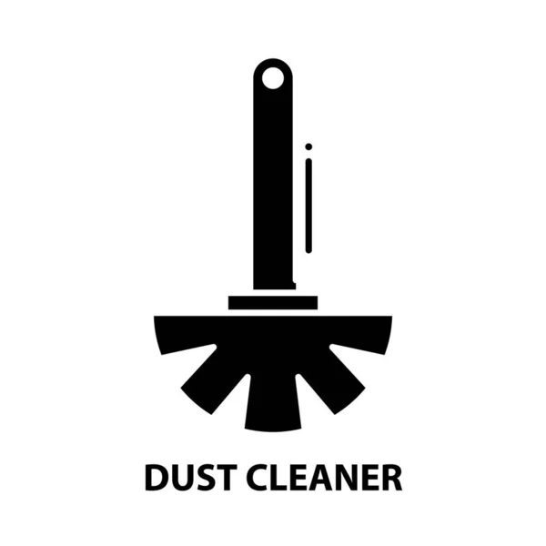 Icono de símbolo de limpiador de polvo, signo de vector negro con movimientos editables, ilustración de concepto — Archivo Imágenes Vectoriales