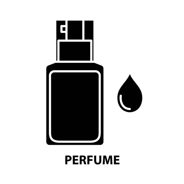 Ikona znaku perfum, czarny znak wektora z edytowalnymi pociągnięciami, ilustracja koncepcyjna — Wektor stockowy