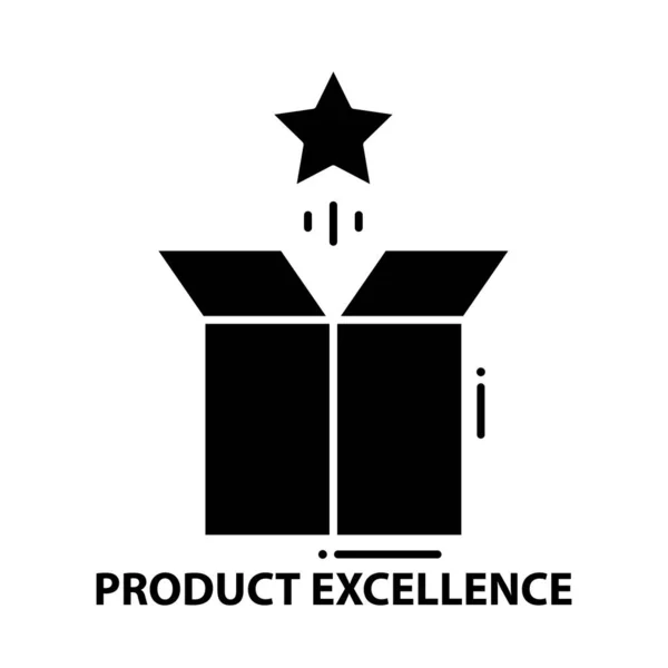 Icône d'excellence du produit, signe vectoriel noir avec touches modifiables, illustration de concept — Image vectorielle