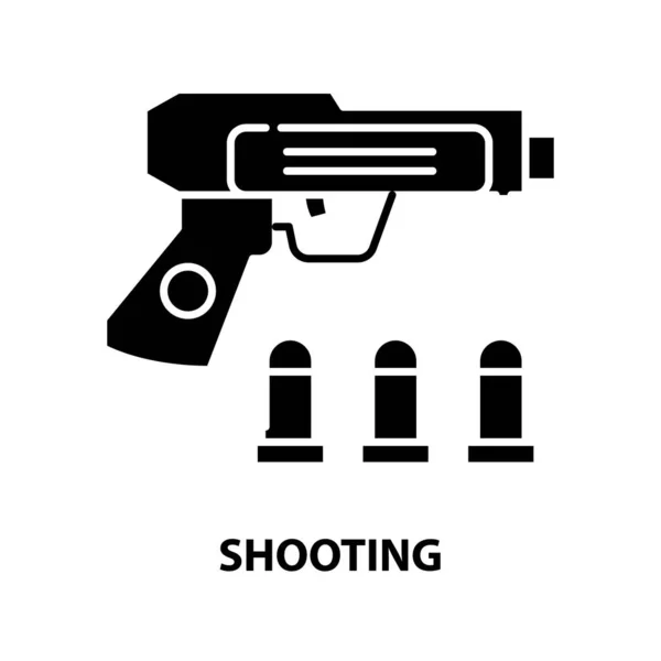 Icône de tir, signe vectoriel noir avec touches modifiables, illustration de concept — Image vectorielle