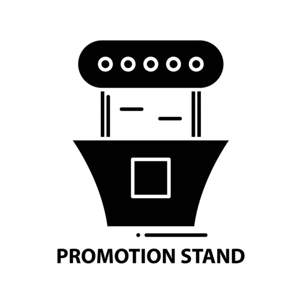 Icono de soporte de promoción, signo de vector negro con trazos editables, ilustración de concepto — Vector de stock