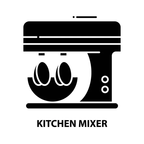 Icône mélangeur de cuisine, signe vectoriel noir avec touches modifiables, illustration de concept — Image vectorielle