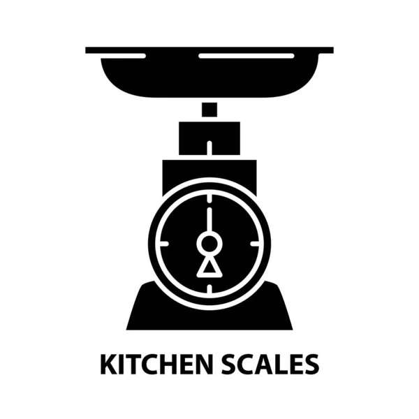 Icône écailles de cuisine, signe vectoriel noir avec touches modifiables, illustration de concept — Image vectorielle