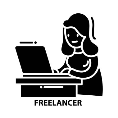 Bağımsız simge, düzenlenebilir vuruşlarla siyah vektör işareti, konsept illüstrasyon