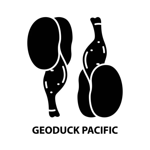 Geoduck pacific icono, signo de vector negro con movimientos editables, ilustración de concepto — Archivo Imágenes Vectoriales