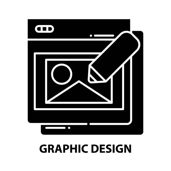 Icono de diseño gráfico, signo de vector negro con trazos editables, ilustración conceptual — Archivo Imágenes Vectoriales