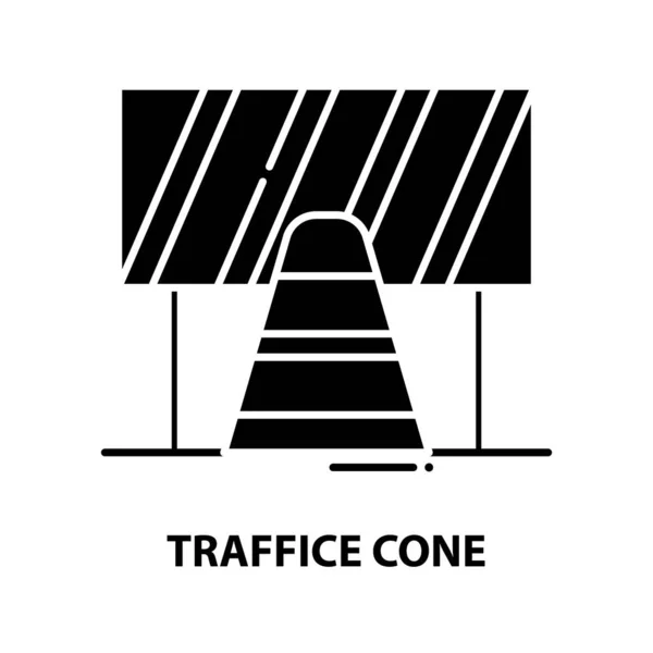 Icono de cono de oficina, signo de vector negro con trazos editables, ilustración de concepto — Vector de stock