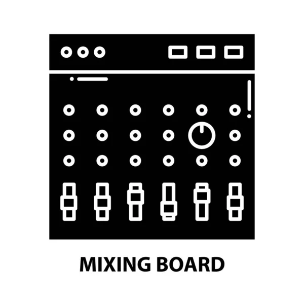 Icona del mixer, segno vettoriale nero con tratti modificabili, illustrazione concettuale — Vettoriale Stock