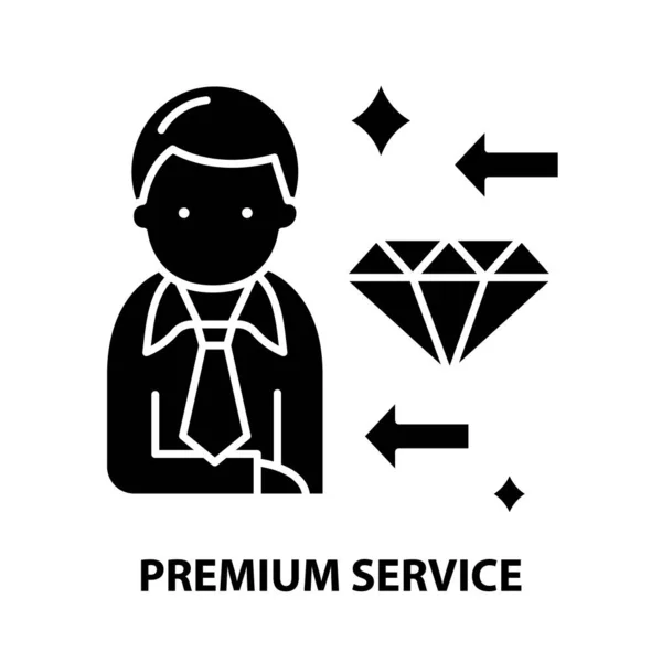 Icône de symbole de service premium, signe vectoriel noir avec touches modifiables, illustration de concept — Image vectorielle