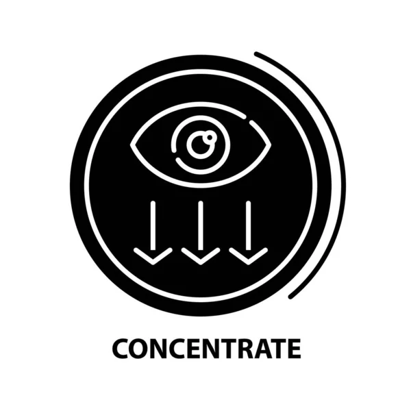 Icône de concentré, signe vectoriel noir avec touches modifiables, illustration de concept — Image vectorielle