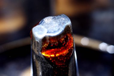 Kahve demlemek için moka pot - makro