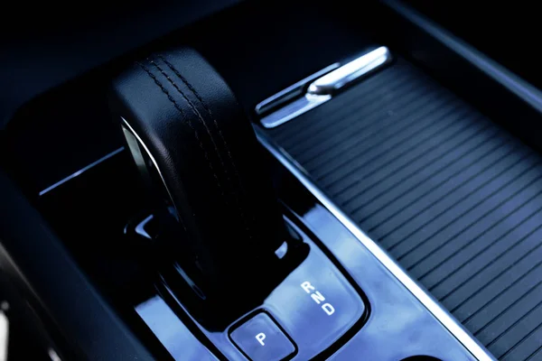 Modern Automatic Gear Stick Luxury Car Closeup — Stock Photo, Image