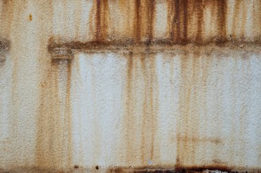 Duvardaki pas lekeleri. Paslı çelikten arkaplan dokusu, paslanmış metal dokusu..