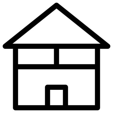 Beyazın üzerine basit ve minimalist vektör simgesi