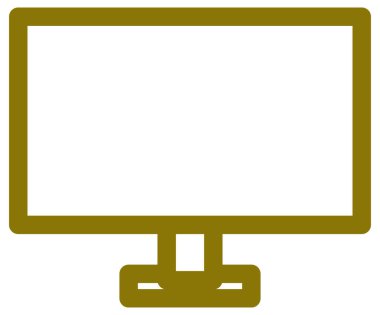 Ekran simgesini izle. vektör illüstrasyonu