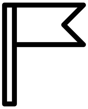 Yön çizgisi vektör simgesi. biçim, beyaz arkaplanda iki renkli düz sembol, yoğun kırmızı ve siyah sembollerdir.