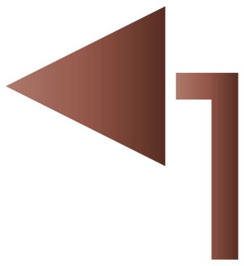 Beyaz arkaplanda izole edilmiş ok sol simgesi