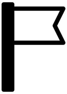 Beyazın üzerine basit ve minimalist vektör simgesi