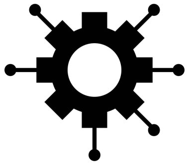 Teçhizatın basit ve minimalist vektör simgesi