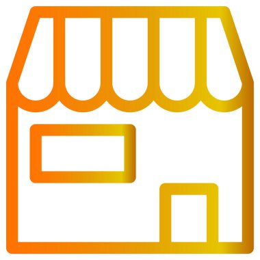 Beyazın üzerine basit ve minimalist vektör simgesi