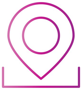 Pembe renkli yuvarlanmış simgenin vektör illüstrasyonu