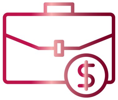 Çantanın basit ve minimalist vektör simgesi