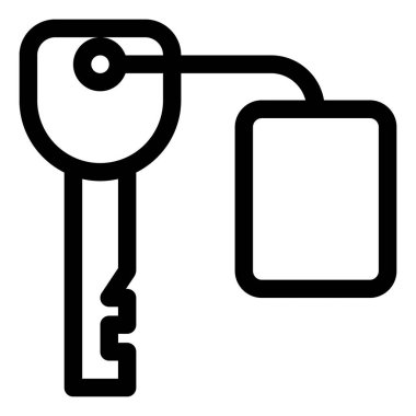 Beyaz arkaplanda anahtar vektör simgesi