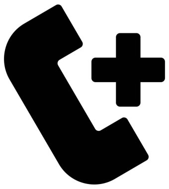 Telefon vektör simgesi. biçim iki renkli düz sembol, yoğun kırmızı ve siyah renkler, yuvarlak açılar, beyaz