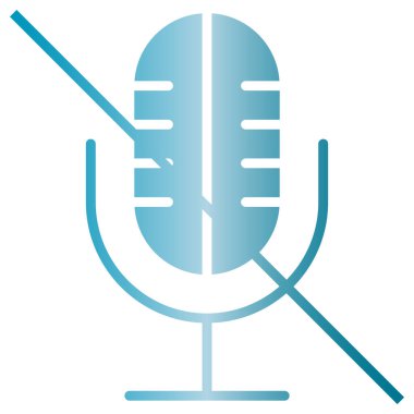 mikrofon simgesi vektör illüstrasyonu