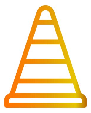 turuncu üçgen beyaz arkaplanda izole