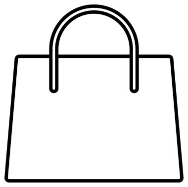Torbanın beyaz üzerine izole edilmiş vektör simgesi