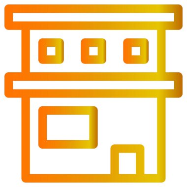 Beyazın üzerine basit ve minimalist vektör simgesi