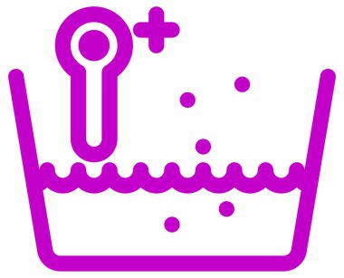 Pembe renkli doğum günü çıkartması ikonu. vektör illüstrasyonu.