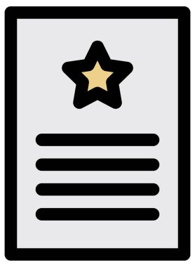 Sertifika ikonu vektör illüstrasyonu